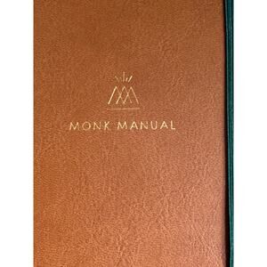 Monk Manual 90-Day Planner Daily Goals Book Vegan Leather 260 Pages